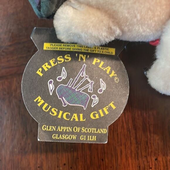 Glen Appin of Scotland Plush Teddy Bear Musical Bag Pipes - Picture 7 of 8